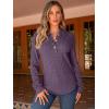 imageANRABESS Women Long Sleeve Henley Shirts Ribbed Knit Lightweight Sweaters Business Casual Work Tops 2025 Fall Trendy OutfitsPurple