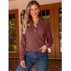 imageANRABESS Women Long Sleeve Henley Shirts Ribbed Knit Lightweight Sweaters Business Casual Work Tops 2025 Fall Trendy OutfitsRust