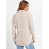 imageANRABESS Women Long Sleeve Henley Shirts Ribbed Knit Lightweight Sweaters Business Casual Work Tops 2025 Fall Trendy OutfitsYellow Beige