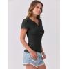 imageANRABESS Women Short Sleeve Tops V Neck Rib Knit Slim Fit Shirts Basic Tee 2025 Summer Casual TShirt Outfits ClothesBlack