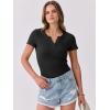 imageANRABESS Women Short Sleeve Tops V Neck Rib Knit Slim Fit Shirts Basic Tee 2025 Summer Casual TShirt Outfits ClothesBlack