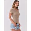 imageANRABESS Women Short Sleeve Tops V Neck Rib Knit Slim Fit Shirts Basic Tee 2025 Summer Casual TShirt Outfits ClothesLight Khaki