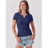 imageANRABESS Women Short Sleeve Tops V Neck Rib Knit Slim Fit Shirts Basic Tee 2025 Summer Casual TShirt Outfits ClothesNavy Blue