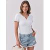 imageANRABESS Women Short Sleeve Tops V Neck Rib Knit Slim Fit Shirts Basic Tee 2025 Summer Casual TShirt Outfits ClothesWhite