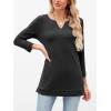 imageANRABESS Womens 34 Length Sleeve Tops V Neck Basic Tee Shirts 2025 Spring Summer Dressy Casual Tunic Blouses OutfitsBlack