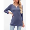 imageANRABESS Womens 34 Length Sleeve Tops V Neck Basic Tee Shirts 2025 Spring Summer Dressy Casual Tunic Blouses OutfitsDark Blue