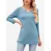 imageANRABESS Womens 34 Length Sleeve Tops V Neck Basic Tee Shirts 2025 Spring Summer Dressy Casual Tunic Blouses OutfitsLake Blue