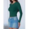 imageANRABESS Womens Long Sleeve Crop Tops Ribbed Knit Slim Fitted Shirts Basic Tees 2025 Fall Outfits Y2K Teen Girls ClothesDeep Green