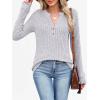 imageANRABESS Womens Long Sleeve Henley Shirts 2025 Fall Tunic Tops Ribbed Knit Lightweight Sweaters Dressy Casual Blouse OutfitsGrey