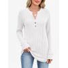 imageANRABESS Womens Long Sleeve Henley Shirts 2025 Fall Tunic Tops Ribbed Knit Lightweight Sweaters Dressy Casual Blouse OutfitsWhite