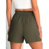 imageANRABESS Shorts for Women Summer Casual Elastic High Waisted Dressy Lounge Shorts Comfy Bottoms 2025 Beach Vacation ClothesArmy Green