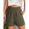 imageANRABESS Shorts for Women Summer Casual Elastic High Waisted Dressy Lounge Shorts Comfy Bottoms 2025 Beach Vacation ClothesArmy Green