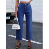 imageANRABESS Wide Leg Jeans for Women High Waist Baggy Straight Stretchy Flare Cropped Denim Pants with Patch Pockets 2025 Trendy Washed Navy Blue Medium