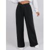 imageANRABESS Women Asymmetric High Waist Wide Straight Leg Sweatpants with Pockets 2024 Fall Trendy Sweat Jogger PantsBlack