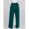 imageANRABESS Women Asymmetric High Waist Wide Straight Leg Sweatpants with Pockets 2024 Fall Trendy Sweat Jogger PantsGreen