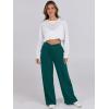 imageANRABESS Women Asymmetric High Waist Wide Straight Leg Sweatpants with Pockets 2024 Fall Trendy Sweat Jogger PantsGreen