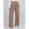 imageANRABESS Women Asymmetric High Waist Wide Straight Leg Sweatpants with Pockets 2024 Fall Trendy Sweat Jogger PantsLight Brown