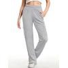 imageANRABESS Women Sweatpants High Waist Straight Leg Casual Fleece Jogger Cargo PantsLight Grey