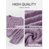 imageANRABESS Womens Fuzzy Fleece Pajama Set 2 Piece Outfits Lounge Knit Oversized Sweater Pj Sets 2025 Fall Winter LoungewearPurple