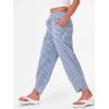 imageANRABESS Womens Gingham Striped Palazzo Pants Wide Leg Pajama Lounge Crop Pants Plaid PJ Bottoms Casual Trousers with PocketsBlue White Plaid