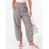imageANRABESS Womens Gingham Striped Palazzo Pants Wide Leg Pajama Lounge Crop Pants Plaid PJ Bottoms Casual Trousers with PocketsBrown White Plaid