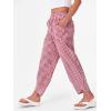 imageANRABESS Womens Gingham Striped Palazzo Pants Wide Leg Pajama Lounge Crop Pants Plaid PJ Bottoms Casual Trousers with PocketsRed White Plaid