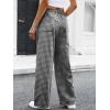 imageANRABESS Womens Striped Gingham Pants 2025 Pajama Drawstring Wide Leg Lounge Plaid Pants Cute Casual Trousers with PocketsBlack White Plaid