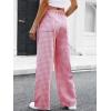imageANRABESS Womens Striped Gingham Pants 2025 Pajama Drawstring Wide Leg Lounge Plaid Pants Cute Casual Trousers with PocketsPink White Plaid