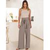 imageANRABESS Womens Wide Leg Palazzo Pants Belted High Waisted Business Casual Flowy Long Trousers with PocketsLight Camel