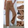 imageANRABESS Womens Wide Leg Sweatpants High Waist Baggy Flared Pants Drawstring Athletic Joggers Sweat PantsBrown