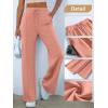imageANRABESS Womens Wide Leg Sweatpants High Waist Baggy Flared Pants Drawstring Athletic Joggers Sweat PantsCoral