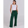 imageANRABESS Womens Wide Leg Sweatpants High Waist Baggy Flared Pants Drawstring Athletic Joggers Sweat PantsDark Green