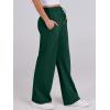 imageANRABESS Womens Wide Leg Sweatpants High Waist Baggy Flared Pants Drawstring Athletic Joggers Sweat PantsDark Green