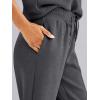 imageANRABESS Womens Wide Leg Sweatpants High Waist Baggy Flared Pants Drawstring Athletic Joggers Sweat PantsDark Grey