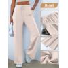 imageANRABESS Womens Wide Leg Sweatpants High Waist Baggy Flared Pants Drawstring Athletic Joggers Sweat PantsLight Apricot