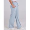 imageANRABESS Womens Wide Leg Sweatpants High Waist Baggy Flared Pants Drawstring Athletic Joggers Sweat PantsLight Blue