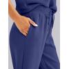 imageANRABESS Womens Wide Leg Sweatpants High Waist Baggy Flared Pants Drawstring Athletic Joggers Sweat PantsNavy Blue