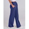 imageANRABESS Womens Wide Leg Sweatpants High Waist Baggy Flared Pants Drawstring Athletic Joggers Sweat PantsNavy Blue