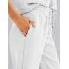 imageANRABESS Womens Wide Leg Sweatpants High Waist Baggy Flared Pants Drawstring Athletic Joggers Sweat PantsWhite