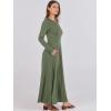 imageANRABESS Womens Long Sleeve Maxi Dress 2025 Fall Casual Button Fit ampamp Flare ALine Swing Flowy Long Dresses Winter TrendyArmy Green