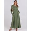imageANRABESS Womens Long Sleeve Maxi Dress 2025 Fall Casual Button Fit ampamp Flare ALine Swing Flowy Long Dresses Winter TrendyArmy Green