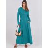 imageANRABESS Womens Long Sleeve Maxi Dress 2025 Fall Casual Button Fit ampamp Flare ALine Swing Flowy Long Dresses Winter TrendyLake Green
