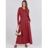 imageANRABESS Womens Long Sleeve Maxi Dress 2025 Fall Casual Button Fit ampamp Flare ALine Swing Flowy Long Dresses Winter TrendyRed