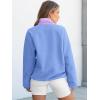 imageANRABESS Women Fuzzy Fleece Pullover Sherpa Sweatshirt Long Sleeve Button Down Warm Soft Color Block Jackets with PocketsSky Blue
