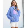 imageANRABESS Women Fuzzy Fleece Pullover Sherpa Sweatshirt Long Sleeve Button Down Warm Soft Color Block Jackets with PocketsSky Blue