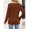 imageANRABESS Womens V Neck Sweaters 2025 Fall Long Sleeve Shirts Lightweight Ribbed Knit Basic Casual Office Work Tunic TopsBurnt Orange