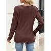imageANRABESS Womens V Neck Sweaters 2025 Fall Long Sleeve Shirts Lightweight Ribbed Knit Basic Casual Office Work Tunic TopsDeep Brown