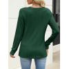 imageANRABESS Womens V Neck Sweaters 2025 Fall Long Sleeve Shirts Lightweight Ribbed Knit Basic Casual Office Work Tunic TopsDeep Green