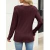 imageANRABESS Womens V Neck Sweaters 2025 Fall Long Sleeve Shirts Lightweight Ribbed Knit Basic Casual Office Work Tunic TopsDeep Red