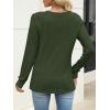imageANRABESS Womens V Neck Sweaters 2025 Fall Long Sleeve Shirts Lightweight Ribbed Knit Basic Casual Office Work Tunic TopsGreen